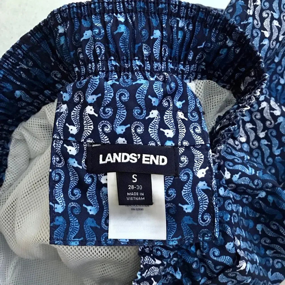 Lands' End NWOT Seahorse Volley Swim Trunk Men S (28-30) - Picture 10 of 12